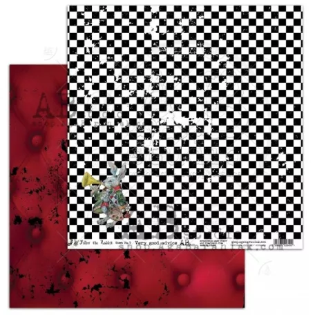 Papírkészlet 12" (30 cm), Kollekció Follow the Rabbit/ AB Studio scrapbooking paper (8 lap)