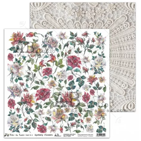 Papírkészlet 12" (30 cm), Kollekció Follow the Rabbit/ AB Studio scrapbooking paper (8 lap)