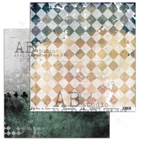 Papírkészlet 12" (30 cm), Kollekció Follow the Rabbit/ AB Studio scrapbooking paper (8 lap)