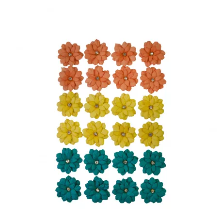 Papírvirág , Majestic Petite Thoughts/ Prima Marketing Paper Flowers (1 csomag)