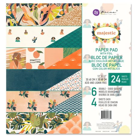 Papírkészlet 12" (30 cm), Majestic / Prima Marketing Paper Pad (24 lap)