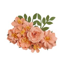   Papírvirág , Painted Floral Orange Blossom/ Prima Marketing Paper Flowers (1 csomag)