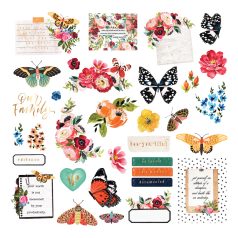   Kivágatok , Painted Floral / Prima Marketing Ephemera (1 csomag)