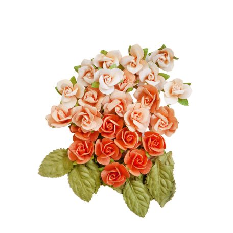 Papírvirág , Peach Tea SweetPeaches/ Prima Marketing Paper Flowers (1 csomag)