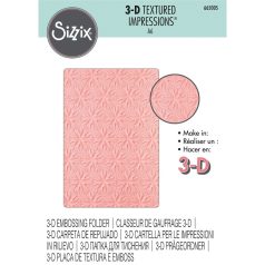   Domborító mappa , Geometric Flowers / Sizzix 3-D Textured Impressions Embossing Folder (1 csomag)