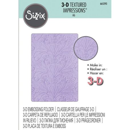 Domborító mappa , Art Nouveau / Sizzix 3-D Textured Impressions Embossing Folder (1 csomag)