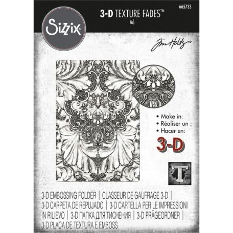 SIZZIX domborító mappa, Damask Tim Holtz/ Sizzix 3-D Texture Fades Embossing Folder (1 csomag)