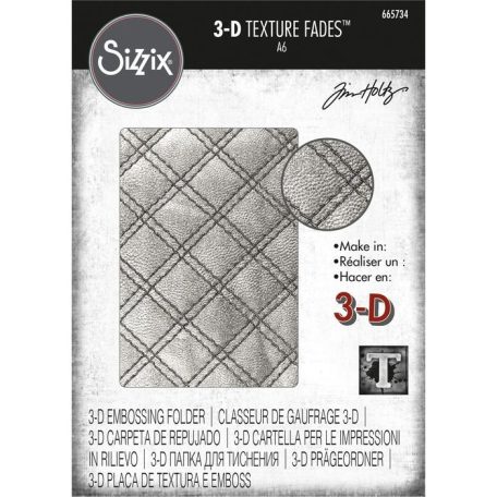 SIZZIX domborító mappa, Quilted Tim Holtz/ Sizzix 3-D Texture Fades Embossing Folder (1 csomag)