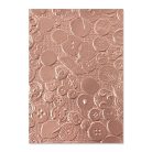 Domborító mappa , Vintage Buttons / Sizzix 3-D Textured Impressions Embossing Folder (1 csomag)