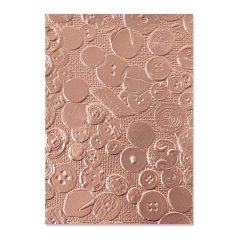   Domborító mappa , Vintage Buttons / Sizzix 3-D Textured Impressions Embossing Folder (1 csomag)
