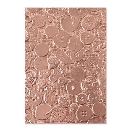 Domborító mappa , Vintage Buttons / Sizzix 3-D Textured Impressions Embossing Folder (1 csomag)
