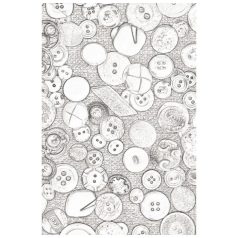   Domborító mappa , Vintage Buttons / Sizzix 3-D Textured Impressions Embossing Folder (1 csomag)