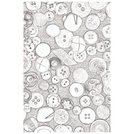 Domborító mappa , Vintage Buttons / Sizzix 3-D Textured Impressions Embossing Folder (1 csomag)