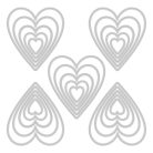 SIZZIX vágósablon, Stacked Tiles Hearts Tim Holtz/ Sizzix Thinlits Die Set (1 csomag)