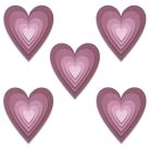 SIZZIX vágósablon, Stacked Tiles Hearts Tim Holtz/ Sizzix Thinlits Die Set (1 csomag)