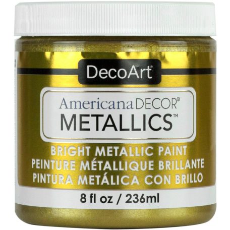 Metál dekor festék 236 ml, Metallics Vintage Brass / Americana Decor Metallics (1 db)