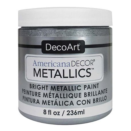 Metál dekor festék 236 ml, Metallics Silver / Americana Decor Metallics (1 db)