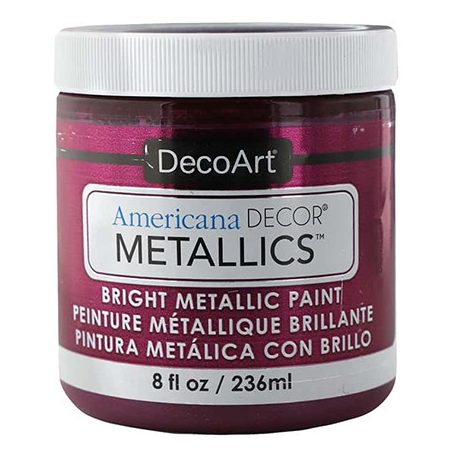Metál dekor festék 236 ml, Metallics Berry / Americana Decor Metallics (1 db)