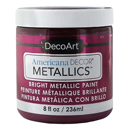 Metál dekor festék 236 ml, Metallics Berry / Americana Decor Metallics (1 db)