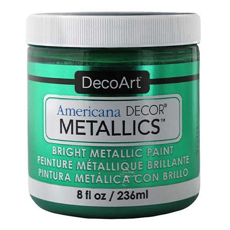 Metál dekor festék 236 ml, Metallics Emerald / Americana Decor Metallics (1 db)