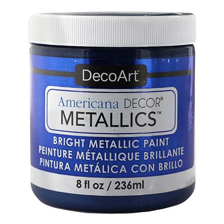 Metál dekor festék 236 ml, Metallics Deep Sapphire / Americana Decor Metallics (1 db)