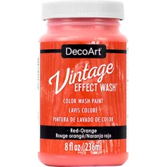   Vintage hatású dekor festék 236 ml - Red Orange - Americana Decor Vintage Effect Wash (1 db)