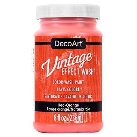 Vintage hatású dekor festék 236 ml - Red Orange - Americana Decor Vintage Effect Wash (1 db)