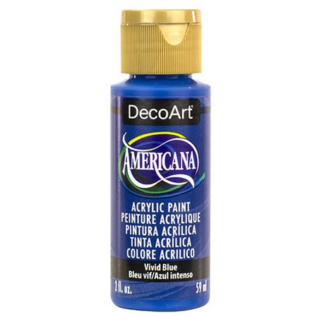 Akrilfesték - matt 59 ml, Vivid Blue / DecoArt Americana® Acrylics (1 db)