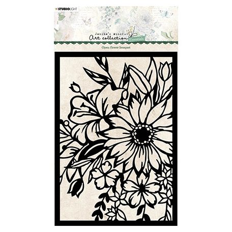 Stencil , Open flower bouquet Essentials nr.77 / SL Mask stencils (1 db)