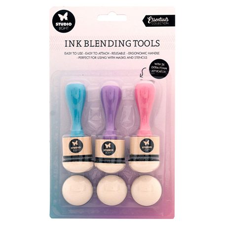Blender , 3 Ink Blending Tools + 3 replacement faom pads Essential Tools nr.01 / SL Mixed Media brush (1 csomag)