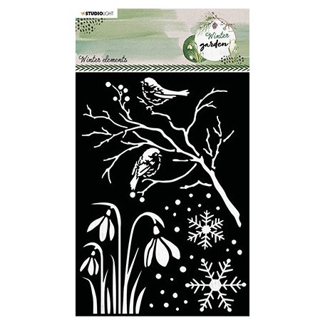 Stencil , Winter elements Winter Garden nr. 88 / SL Mask stencils (1 db)