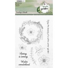   Szilikonbélyegző , Building a wreath Winter Garden nr. 159 / SL Clear Stamp (1 csomag)
