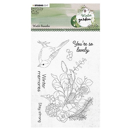 Szilikonbélyegző , Winter branches Winter Garden nr. 160 / SL Clear Stamp (1 csomag)