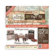   3D papír díszítőelem készlet , Casa Granada / Stamperia 3D Paper Kit (1 csomag)
