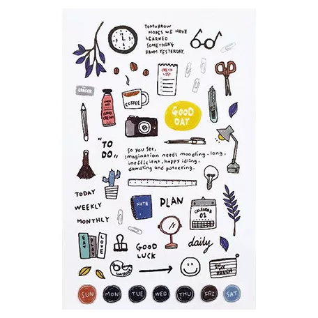 Matrica készlet Daily Mini Stickers (1 ív)