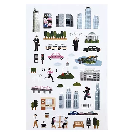 Matrica készlet City Mini Stickers (1 ív)