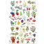 Matrica készlet Flowers, fruit Mini Stickers (1 ív)