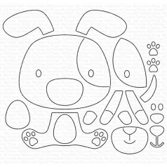 Vágósablon , Puppy Love / MFT Die-namics Set (1 csomag)