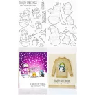 Vágósablon, bélyegzővel , Toasty Greetings / MFT Clear Stamps + Die-namics Set (1 csomag)