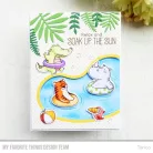 Vágósablon, bélyegzővel , Sunshine & Friendship / MFT Clear Stamps + Die-namics Set (1 csomag)