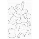 Vágósablon, bélyegzővel , Sunshine & Friendship / MFT Clear Stamps + Die-namics Set (1 csomag)