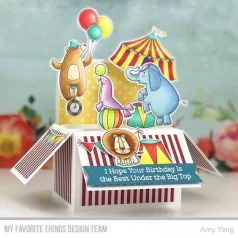   Vágósablon, bélyegzővel , The Greatest Show / MFT Clear Stamps + Die-namics Set (1 csomag)