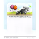 MFT Vágósablon + bélyegző Friendly Raccoons Clear Stamps + Die-namics Set (1 csomag)