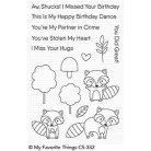 MFT Vágósablon + bélyegző Friendly Raccoons Clear Stamps + Die-namics Set (1 csomag)