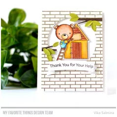   MFT Vágósablon + bélyegző Builder Bears Clear Stamps + Die-namics Set (1 csomag)