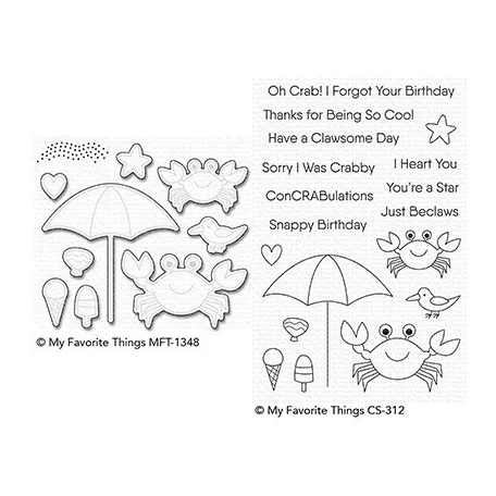 MFT Vágósablon + bélyegző Just Beclaws Clear Stamps + Die-namics Set (1 csomag)