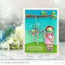 MFT Vágósablon + bélyegző Pure Innocence Birthday Piñata Clear Stamps + Die-namics Set (1 csomag)