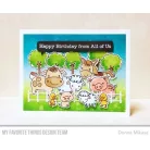 Vágósablon, bélyegzővel , Animal Farm / MFT Clear Stamps + Die-namics Set (1 csomag)