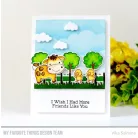 Vágósablon, bélyegzővel , Animal Farm / MFT Clear Stamps + Die-namics Set (1 csomag)