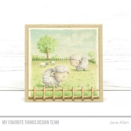 Vágósablon, bélyegzővel , Animal Farm / MFT Clear Stamps + Die-namics Set (1 csomag)